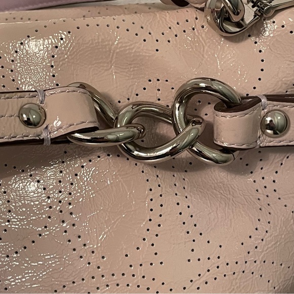 COACH Bag New With Tags Perforated Brooke Hobo Silver Lilac Leather Gorgeous Bag - Picture 7 of 10